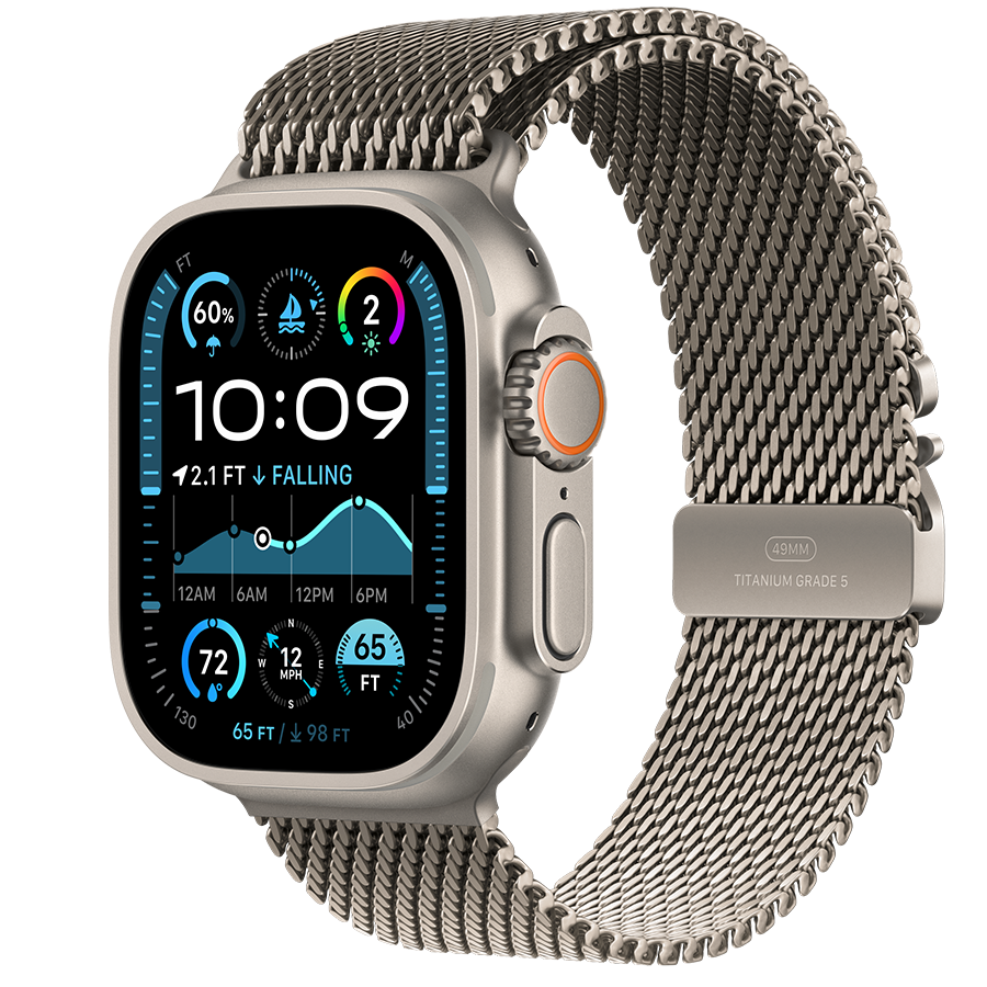 Apple Watch Ultra 2 Natural Titanium Milanese Loop